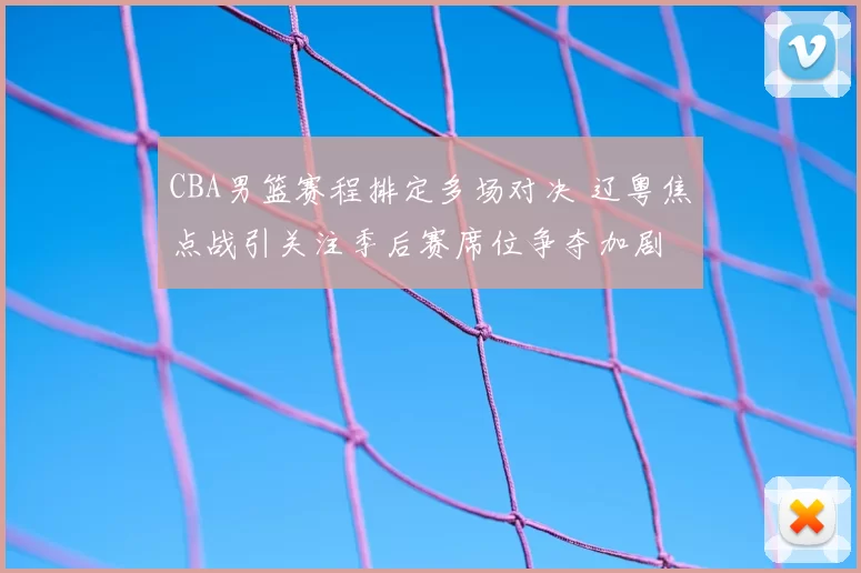 CBA男篮赛程排定多场对决 辽粤焦点战引关注季后赛席位争夺加剧