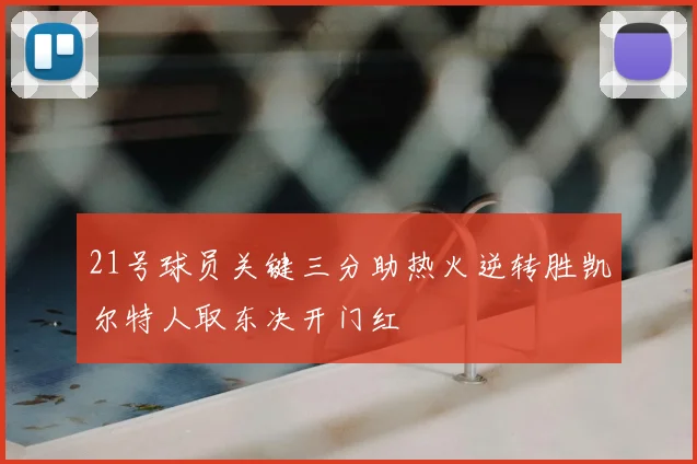 21号球员关键三分助热火逆转胜凯尔特人取东决开门红