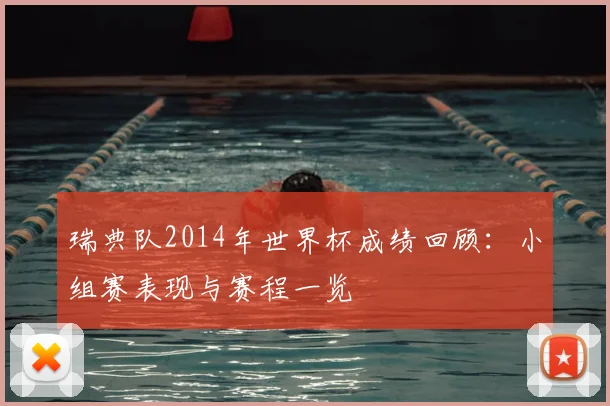 瑞典队2014年世界杯成绩回顾:小组赛表现与赛程一览